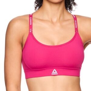 Reebok Hot Pink Athletic Racer Back Sports Low Impact Bra